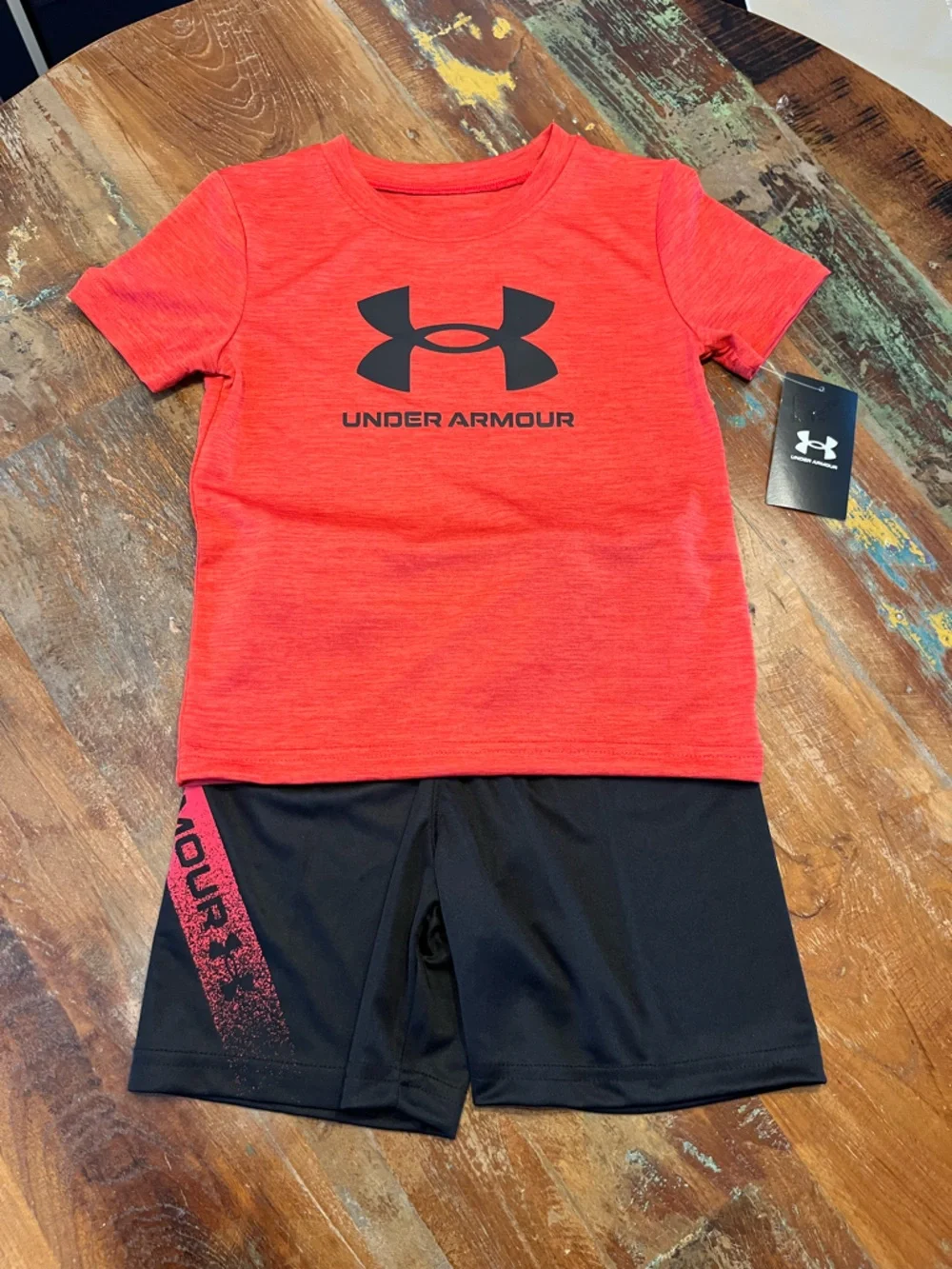 NWT Under Armour Boys 2 Piece Shorts Set